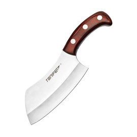 TONIFE Meat Cleaver Butcher Knife with Pakkawood Handle, 6.3 Inch Professional Butcher Chopper for Kitchen and Restaurant