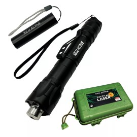 IGLU ACTIVE GREEN LASER POINTER High Power + Free Pocket Flashlight and Case