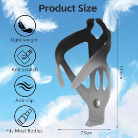 AOOSA Bike Water Bottle Cage, 2 Pack Lightweight Cycling Bottle Holder, Durable Bicycle Bottle Cage, Non-Slip Universal Bicycle Drink Cup Holder for Road Bike and Mountain Bike