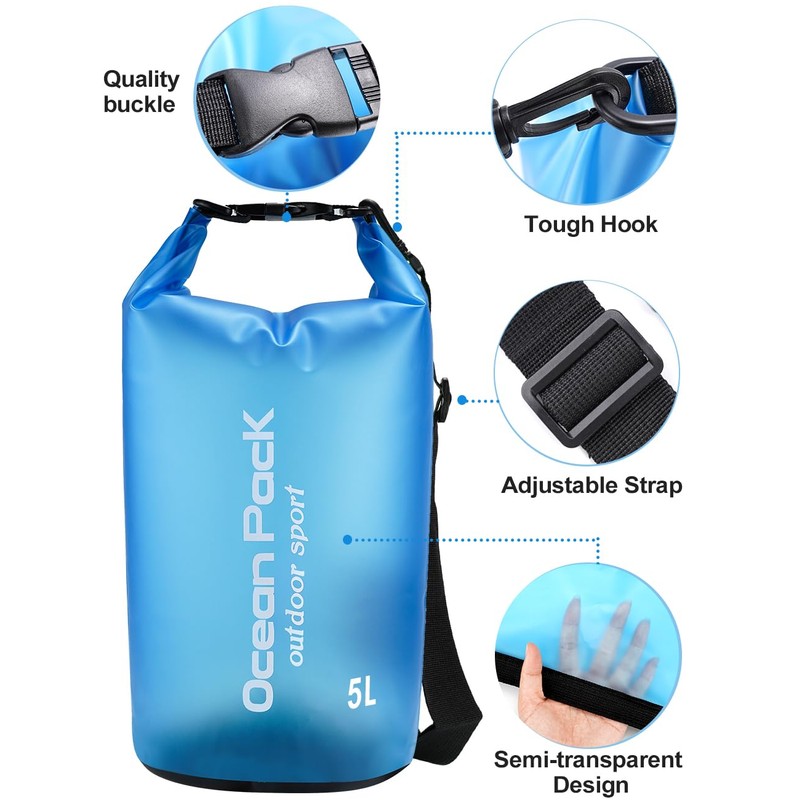 Henrycares Dry Bag Waterproof Bag, 20L 10L 5L 2L Waterproof