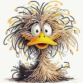 AiYuanzsh 5D Special Shape Diamond Art Kits for Beginners, Diamond Art Painting Kits for Adults, Crystal Rhinestones Diamond Art Painting for Home Wall Decoration Gift 12×12 inch, Duck