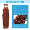 Dark Ginger Human Braiding Hair Deep Water Wave Bulk 100g