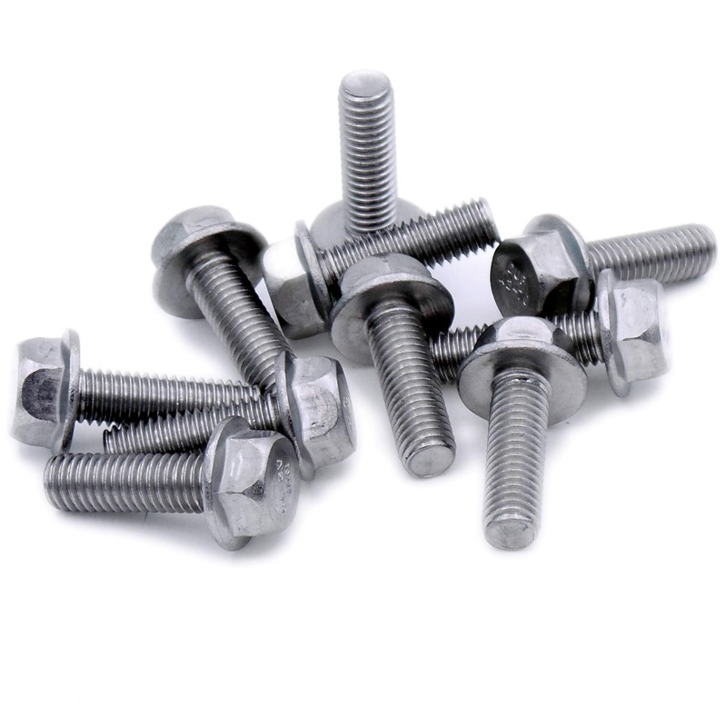 M6 (6mm x 20mm) Flanged Hex Bolt (Fully Threaded Setscrew)