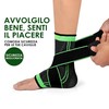 Cavigliera Sportiva a Compressione Graduata con Fasce Elastiche Regolabili –
