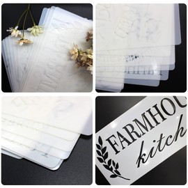 Hioph Inspirational Word Painting Stencils Reusable Motivational Drawing Template DIY Craft Stencils Painting on Wall, Wood, Canvas, Card, Paper Inspire Yourself or Your Friends & Family