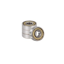 QinDa IND 608ZZ Ball Bearing (8mmx22mmx7mm) Double Shielded 608-2Z Deep Groove Bearings，Pre-Lubricated, Bearing Steel 4 PCS