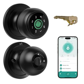 Lockin 4 in 1 Biometric Door Lock Fingerprint Door knob with Keypad, Auto Door Lock and Electronic Door Knob