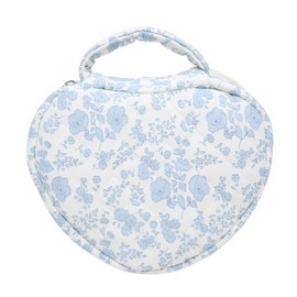 Heart Makeup Bag, Portable Travel Cosmetic Bags for Women Ladies Large Toiletry Bag with Front Pocket Zipper Make Up Storage Pouch Organiser for Girls