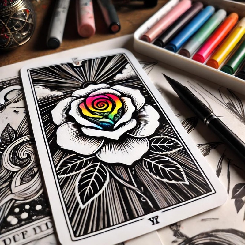 Lunaphora Blank Tarot Cards with Printed Back Design - Create