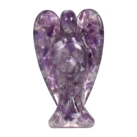 Natural Amethyst Crystal Angel – Elegant Pocket Guardian Angel Figurines, Perfectly Handcrafted Amethyst Angel Statue and Guardian Angel Crystal Figurine