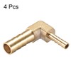 sourcing map 8mm to 4mm Barb Brass Hose Fitting 90