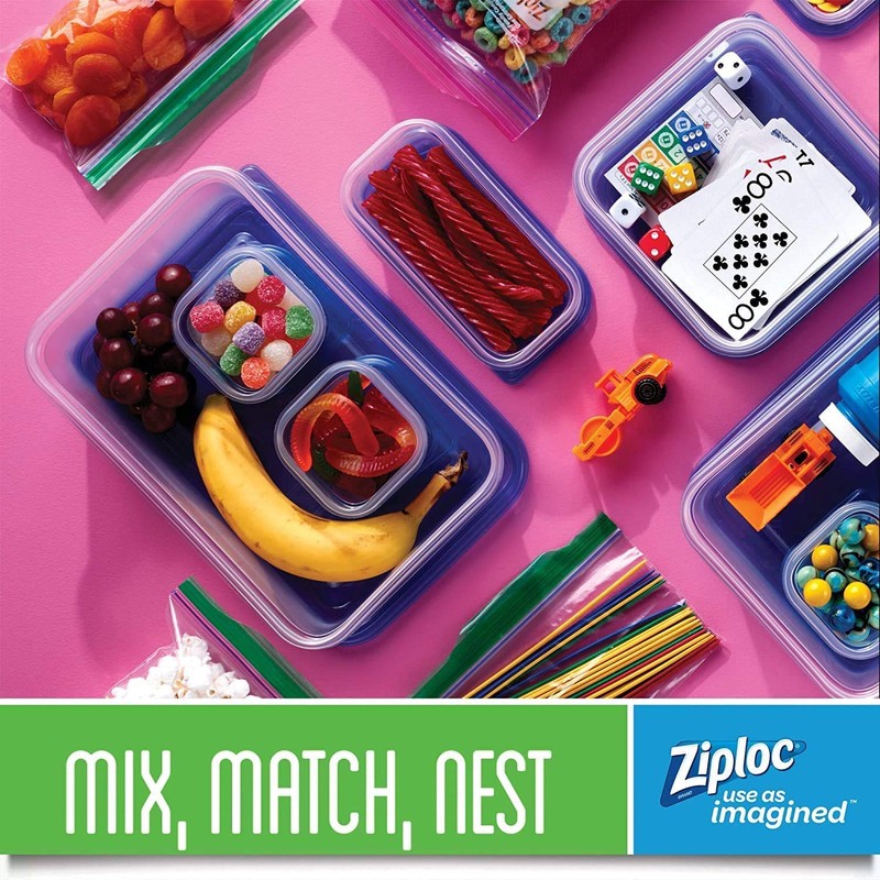 Medium Square Food Containers - 1.18 L, 3 Pack