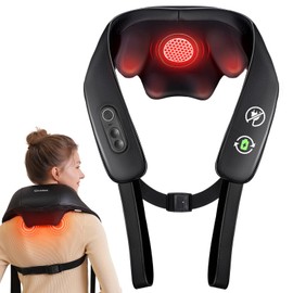 Cordless Neck and Shoulder Massager with Heat, 2026 Upgraded Graphene Heating, 4D Shiatsu Deep Kneading Massage for Shoulder, Back, Pain Relief