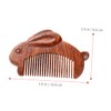 Minkissy 2pcs Natural Sandalwood Hair Comb Fine Tooth Comb for