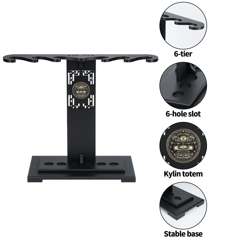 lukar Kylin Vertical Sword Stand Floor, 6 Tier Katana Stand,