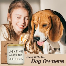 Dog Lover Mothers Day Gifts for Women, Dog Mom Dad Gifts for Bday Xmas Valentines Day, Cool Dogs Owner Gift for Woman Men, Lavender Scented Dogs Candle (7oz Wax)
