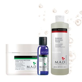 Mad Skin Care Wheatgrass Mask + Renewing Toner 480ml / 매드스킨케어 휘트그라스마스크+리뉴잉토너 480ml