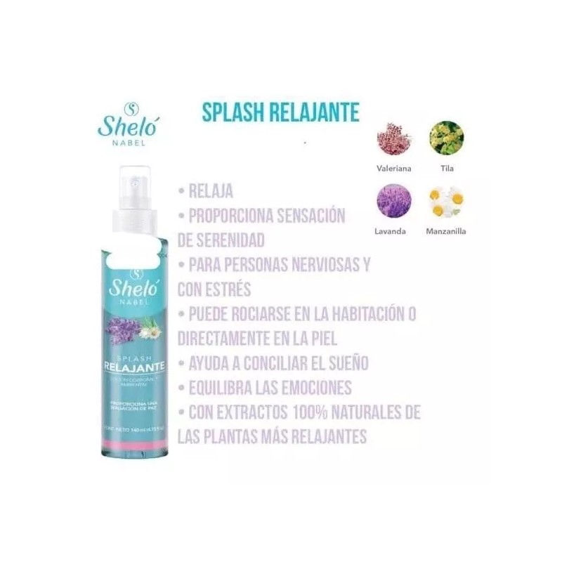 Sheló Nabel Aceite Para Masaje Dehierbas+aceite Relax+aceitesplash Shelo