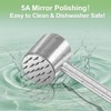 2-in-1 Heavy Duty Meat Tenderizer Hammer,Real 316L Stainless Steel Meat