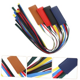 Ciieeo 4pcs Leather Ribbon Bookmark Ribbon Markers Bible Book Marks Leather Page Markers Bible Verses Bookmarks Bible Book Markers Ribbon Page Markers Bible Tab Student Five Colors Darts