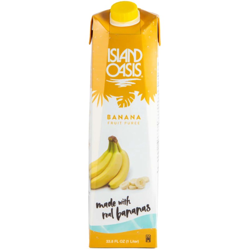 Island Oasis Banana Fruit Puree, 33.8 fl oz (1 Liter)