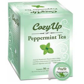 Cozy Up | Peppermint Tea | Pods Compatible with Keurig K-Cup Brewers | 36-Count