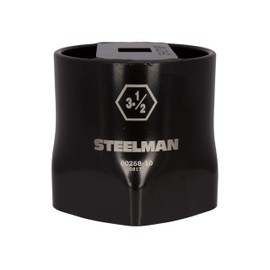Steelman 3-1/2-Inch 6-Point Locknut Socket, 3/4-Inch Drive, Install and Remove Wheel Bearing Locknuts, Laser Etched, Powder-Coated Steel