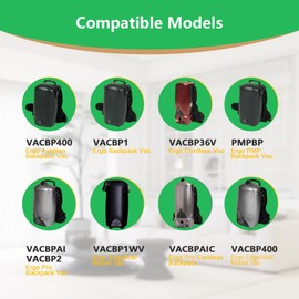 12 Pack VACBP6 Bags Compatible with 8-Quart Atrix Ergo Backpack Vacuum, Models: VACBPAI VACBP36V VACBP1