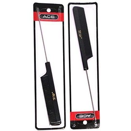 Ace Black Rat Tail Comb -- 6 per case.