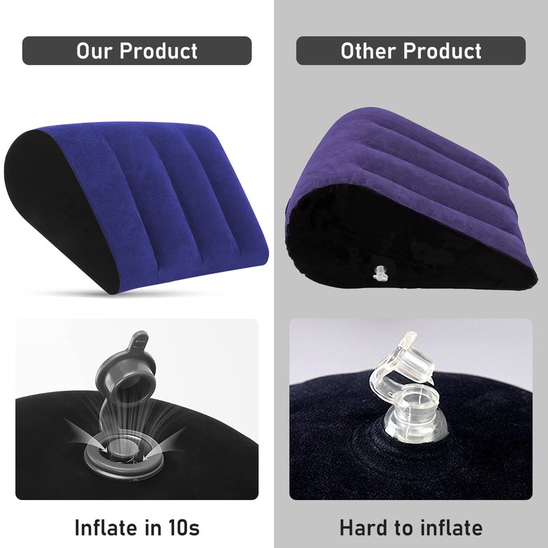 LuxoCare Inflatable Wedge Pillow, Lumbar Support Pillow, Neck Pillow, Leg