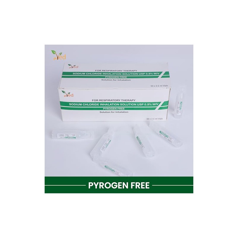 VED Isotonic Inhalation Saline Solution, 0.9% Sodium Chloride (NaCl), 50