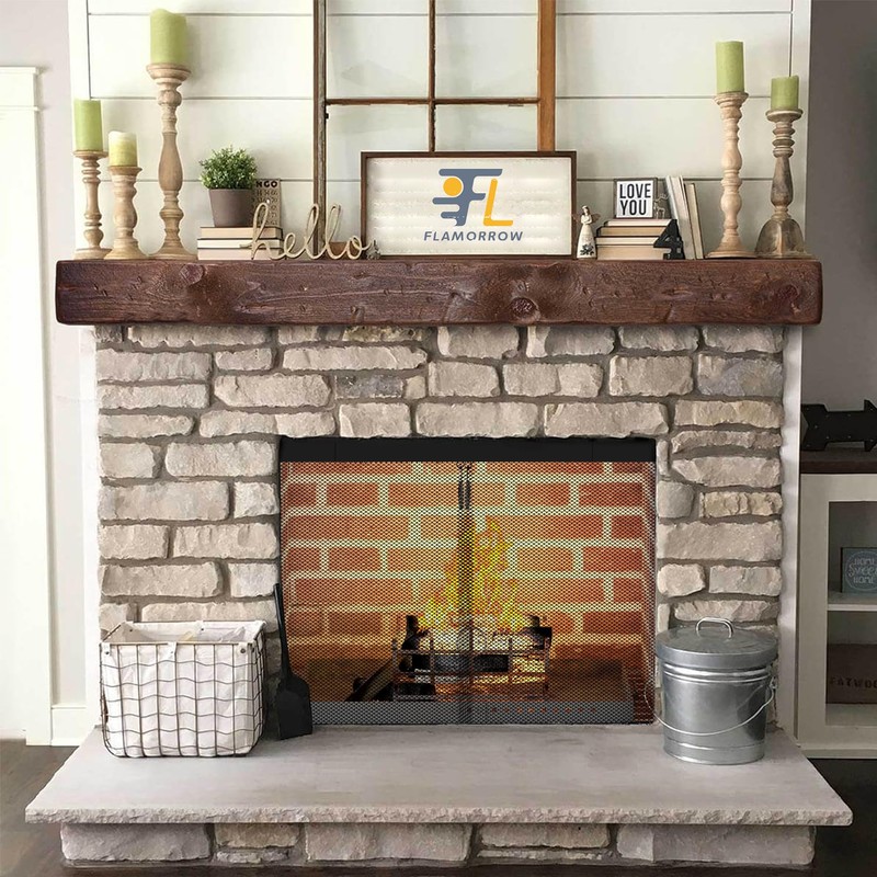 Flamorrow Adjustable Rod and Valance Kit - Fireplace Curtain Rod