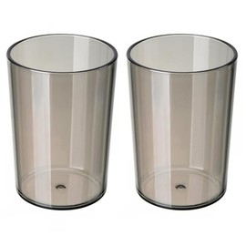 Gaolinci 2 Pcs Clear Plastic Toothbrush Holder, Bathroom Cups, Tumbler Cups, 9 Oz