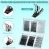 YHIXYUNAZ Natural Lash Clusters Kit Reusable DIY Eyelash Extensions, 30D/40D/60D/80D
