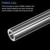 sourcing map Acrylic Pipe Clear Rigid Round Plastic Tube 10mm