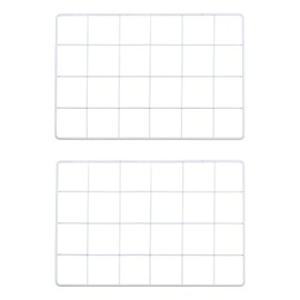 PATIKIL 12 x 8 Wire Mesh Panel, Pack of 2 Iron Decorative Wall Grid for Living Room, Bedroom, Photo Holder, Hanging Frame, Home Decor, White