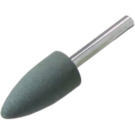 Yanase Whetstone with Shaft GC (Green), Cannonball Type, 0.2 inch (6 mm) Shaft, φ0.7 x 1.5 x 0.2 inches (19 x 38 x 6 #120 GC19CA)