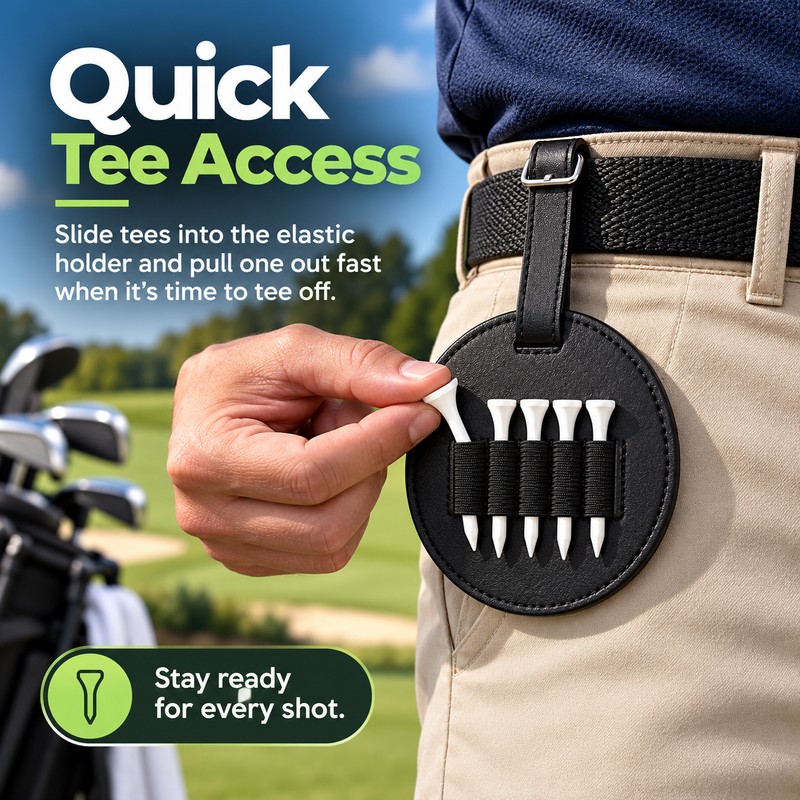 Golf Tee Belt Clip Holder for Easy Tee Access –