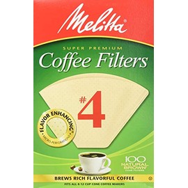 Melitta Cone Coffee Filters, Natural Brown #4, 300 Count (Pack Of 3)