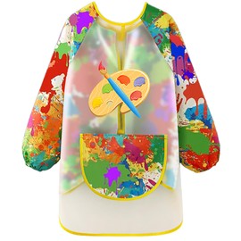 LXOrdora Kids Art Apron Waterproof Smock Long Sleeved Graffiti M