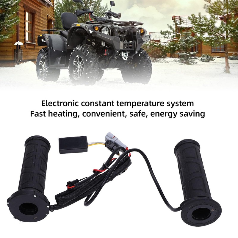 Jiawu Motorcycle Heated Grips, 1 Pair ATV Handlebar Grip Thumb