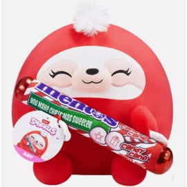 Zuru New Zuru Snackles Amy Sloth 14" Plush Holding Mentos Candy Cane Winter Christmas