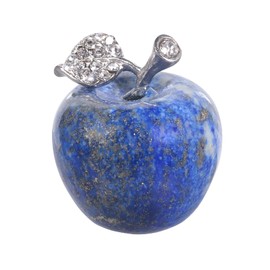Lovionus89 Natural Lapis Lazuli Apple Statue, Healing Crystal Figurine Sculpture Home Ornament Wedding Decoration 3cm