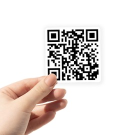 2 Rick Roll QR Code Vinyl Stickers Set - Prank Stickers 2"x2"