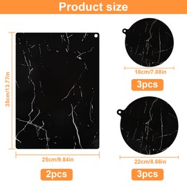 YYTECH 8 Stück Induktionsschutzmatte, Induktionsmatte, Herdabdeckung Induktionsfeld, Induktionskochfeld Abdeckung, Induction Cooker Silikonmatte, Induktionsmatte für alle Größen