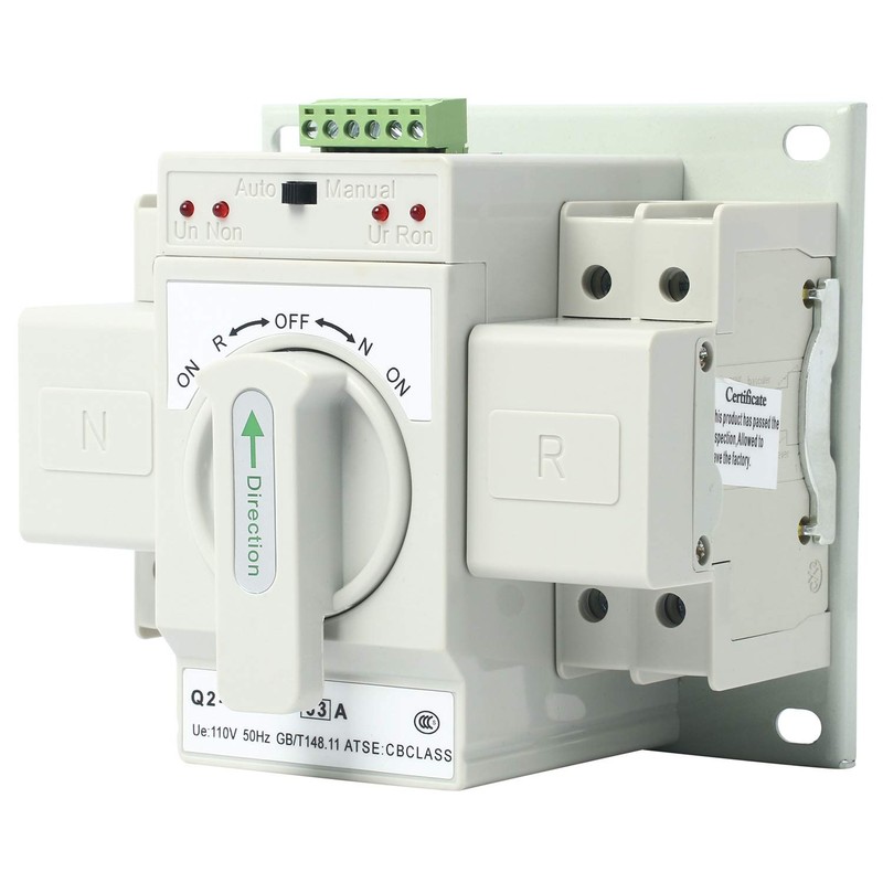 110V 2P 63A MCB type Mini Dual Power Automatic Transfer