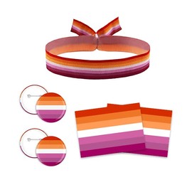 Lesbian Paket 1x B√§ndchen - 2x Buttons - 10x Sticker