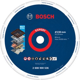 Bosch 1 x Expert Diamond Metal Wheel Large Cutting Discs (for Cast Iron, Stainless Steel, Diameter 230 mm, Professional Accessories, Large Angle Grinder)