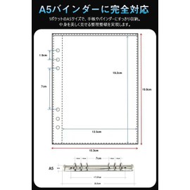 Sticker Notebook, A5, Sticker Mount, 6 Holes, Transparent, 3 Layers, Double-Sided, A5 Refill, Release Paper, Seal, Storage, Refill, Refill, For Documents, Prints, Photos, Storage, Organization, Loss