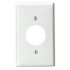 Leviton 1-Gang Single 1.406-Inch Hole Device Receptacle Wallplate, 80704-W, White